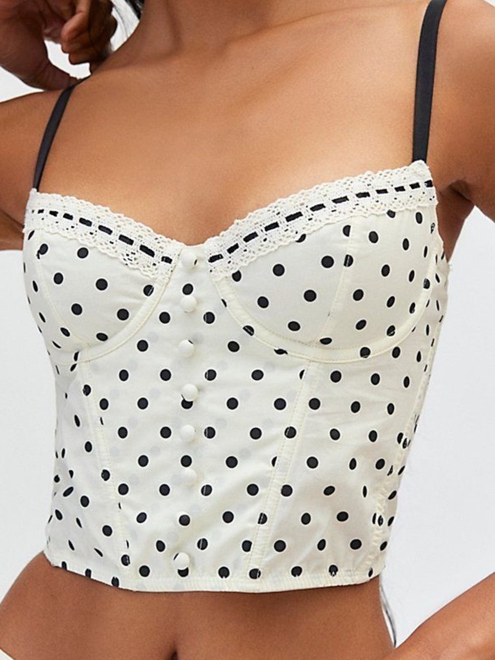 URBAN OUTFITTERS UO Out From Under Dehlia Ribbon Trim Corset Top Medium NEW NWOT